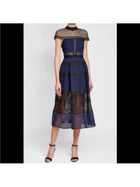 Self Portrait Navy & Black dress sz. 6